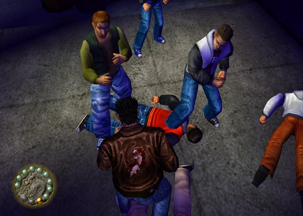 Fighting in Shenmue 1